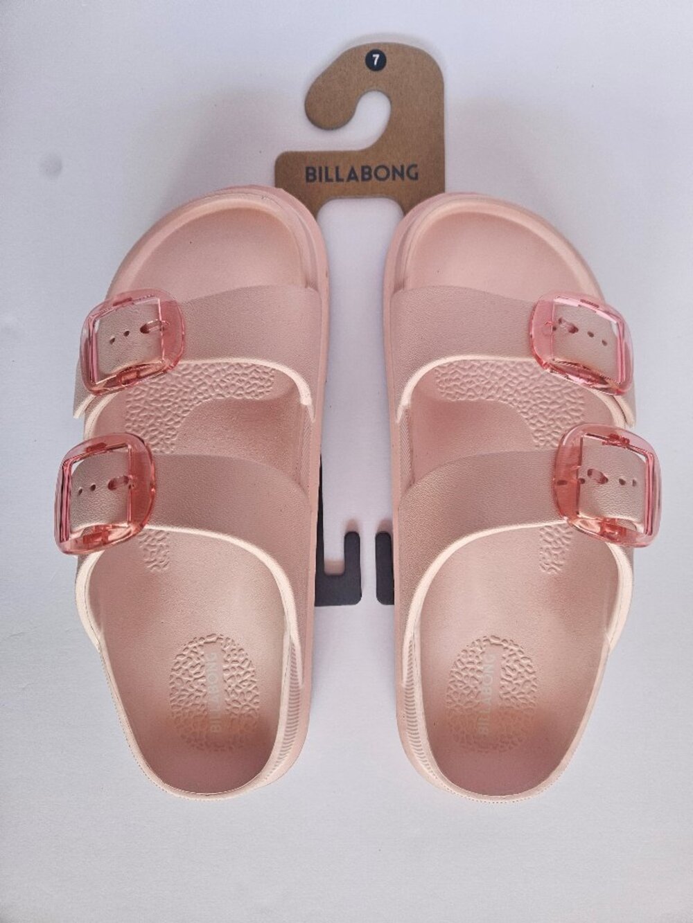 Billabong Helios Women’s Size 7 US Banded Buckle Slide Sandals Light Pink
